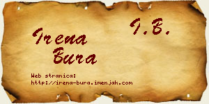 Irena Bura vizit kartica